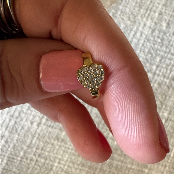 COACH Huggie Hoop Gold Heart Earrings - Picture 4 of 5